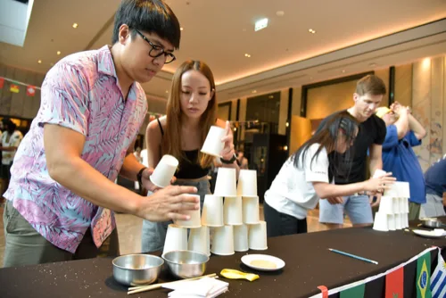 Challenge gobelets team building en entreprise